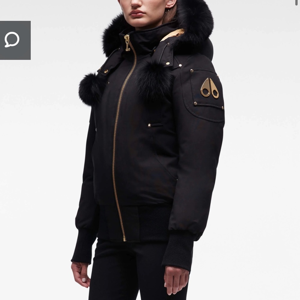 MOOSE KNUCKLES DEBBIE BOMBER SHEARLING WOMEN'S DOWN JACKET - Picture 11 of 15